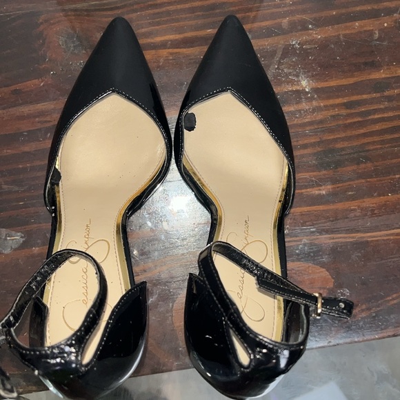 Jessica Simpson Black Patent Leather Stiletto Heels 6 - Picture 9 of 14